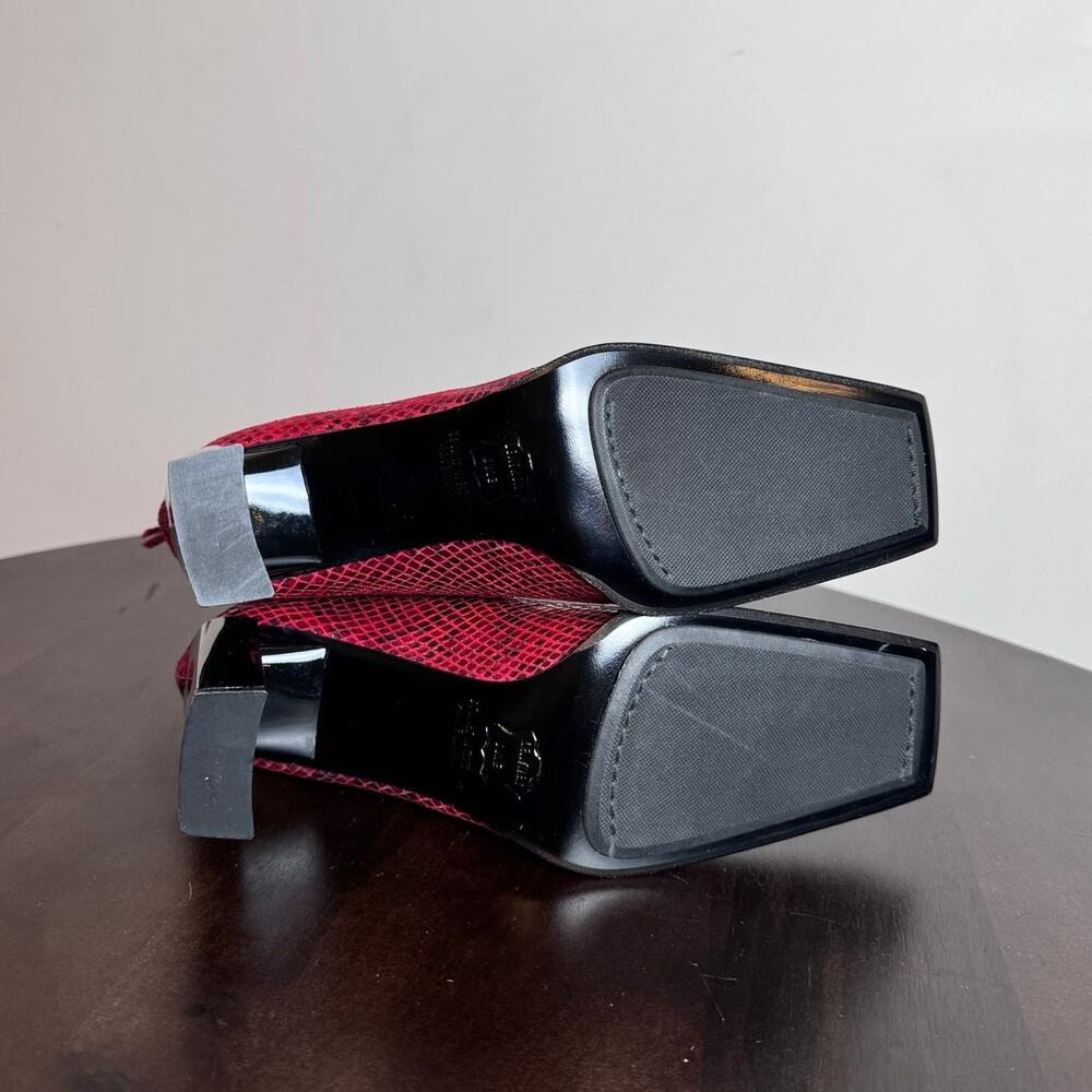 Stuart Weitzman Red Ankle Boots - Picture 5 of 11